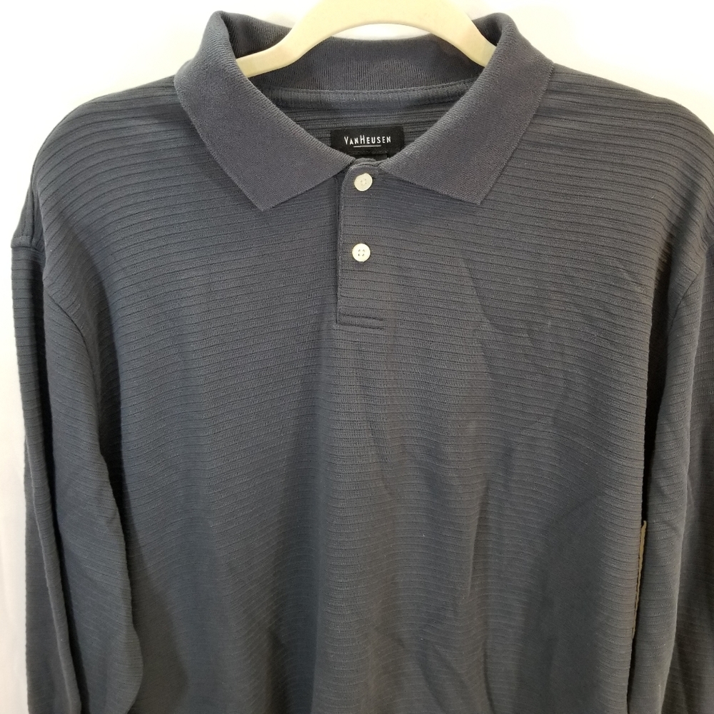 VanHeusen Long Sleeve Polo Sweater Large